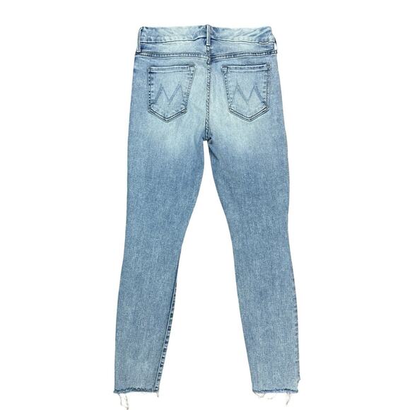 Mother The Looker Ankle Step Fray Jeans Cut Flowers Destroyed Frayed Hem Size 28 - Picture 4 of 13